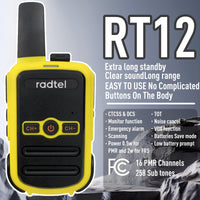 1 x RAW Customer Returns Radtel RT12 Rechargeable Walkie Talkies for Adults Long Range Handheld License Free PMR 446 Radio 16CH Handsfree VOX for Camping Hiking Yellow  - RRP €29.99