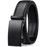 1 x RAW Customer Returns BOSTANTEN Belt Men, Leather Belt for Men with Ratchet Automatic Buckle Business Suit Belt Wide 35mm, Size Adjusted - RRP €18.8