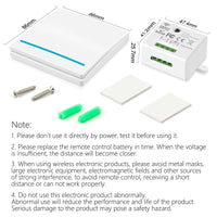 1 x RAW Customer Returns Aroidful wireless light switch kit RF 433MHz, 240V remote light switch, wireless light switch, no wiring - RRP €20.99