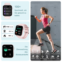 1 x RAW Customer Returns IOWODO Smartwatch Women Men 1.85 Inch Watches Fitness Watch Sports Watch with Pedometer Heart Rate Monitor Sleep Monitor Fitness Tracker Waterproof Pink Bluetooth Calls Smart Watch for iOS Android - RRP €29.98