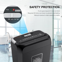 1 x RAW Customer Returns Bonsaii P-3 document shredder, paper and credit card shredder, black - RRP €35.26