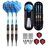 1 x RAW Customer Returns sanfeng darts, darts with plastic tip 18 grams, 3 pieces of professional soft darts arrows 16 grams for electronic dartboard, 6 aluminum shafts flights 50 anti-loose rubber rings 30 tips - RRP €15.12