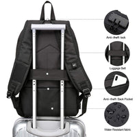 1 x RAW Customer Returns WENIG Laptop Backpack Men Anti-Theft Laptop Bag 15.6 Inch for Work with USB Charging Port Business Travel for Men Notebook Waterproof School Backpack Boys Teenager Black - RRP €39.96