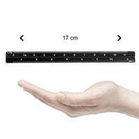 1 x RAW Customer Returns Triangular Scale Ruler Aluminum Triangular Ruler Scale Ruler Triangular Laser Engraved 1 20 25 50 75 100 150.17cm - RRP €9.99