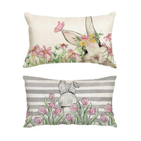 9 x Brand New WJOWWL Pack of 2 Easter cushion covers, Easter cushion covers, Easter decorative cushion cover, 50 x 30 cm, spring happy Easter decorative cushion cover, couch, living room decoration - RRP €90.63