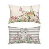 18 x Brand New WJOWWL Pack of 2 Easter cushion covers, Easter cushion covers, Easter decorative cushion cover, 50 x 30 cm, spring happy Easter decorative cushion cover, couch, living room decoration - RRP €181.26