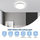 1 x RAW Customer Returns EASY EAGLE ceiling lamp LED ceiling light flat, 18W 4000K 1800LM IP44 modern bathroom lamp bathroom lamp ceiling kitchen lamp for bathroom hallway bedroom balcony living room kitchen basement lamp 218 pack of 2  - RRP €30.38