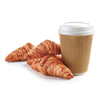 1 x RAW Customer Returns Comfy Package 50 sets - 10 oz. Insulated Paper Cups with Grooves, Hot Coffee Cups with Lids - RRP €20.99