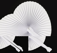 1 x RAW Customer Returns ABSOFINE 24 pieces hand fans white paper fans wedding fans foldable pocket fans folding fans guest gift for wedding party birthday DIY and wall decoration - RRP €21.17