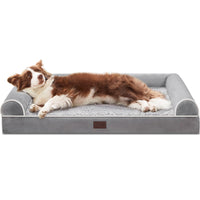 1 x RAW Customer Returns WESTERN HOME Orthopedic dog bed medium-sized dogs dog sofa dog couch dog bed with high edge gray - RRP €44.99