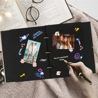 10 x Brand New Photo album for self-design sets 60 photo album black pages photo albums, scrapbook large DIY photo album for gluing photo book photo album wedding book wedding album album birthday gift - RRP €80.5