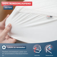 1 x RAW Customer Returns WRAPPYBAG Waterproof Mattress Cover 160 x 200 cm - OEKO-TEX Certified Cotton Cover 30cm - Hypoallergenic Mattress Protector Mite Dust Sweat with Elastic Closure - RRP €24.99