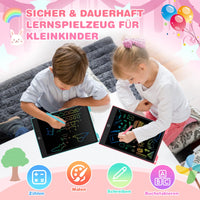 1 x RAW Customer Returns RaceGT 12 inch LCD writing board for children, 2 pieces writing board for children, drawing board magic board, environmentally friendly bright colorful writing pad, children s tablet from 3 years, gift toy - RRP €18.99