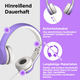 15 x Brand New LilGadgets Connect for kids with Cable and microphone, Volume limit for Safe Listening, Adjustable Headband, Padded Pads for Increased Comfort, kids for School, Purple Color - RRP €396.0