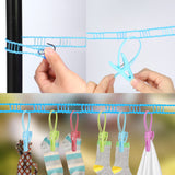 1 x Brand New Clothesline, windproof clothesline, with 12 clothespins, non-slip clothesline 5 meters, camping clothesline, portable, adjustable, windproof, non-slip, for camping indoors and outdoors B  - RRP €9.06