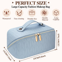 1 x Brand New LUROON Large Capacity Toiletry Bag Women Waterproof Travel Makeup Bag with Handle Portable Multifunction PU Travel Makeup Bag Travel Makeup Bag - RRP €30.0