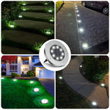 1 x RAW Customer Returns gabless solar floor lights outdoor 8-pack, solar garden lights with 8LEDs, solar lamps for outdoors, solar lights IP65 waterproof, LED solar light, solar lights garden, solar lamps for garden, lawn - RRP €29.5