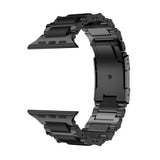 1 x RAW Customer Returns HQEUZ Titanium Bracelet Compatible with Apple Watch Strap 49mm 45mm 44mm 42mm Matte Replacement Strap Adjustable Metal Bracelet Compatible for iWatch Ultra Series 9 8 7 6 5 4 3 SE, Black C - RRP €110.92