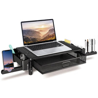 1 x RAW Customer Returns seOSTO monitor stand, 5 in 1 multifunctional monitor stand, 3 height-adjustable monitor stands with organizer, pen holder, drawer, metal monitor riser for printers, laptops - RRP €29.99