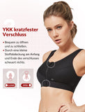 1 x RAW Customer Returns Yvette Sports Bra Strong Support with Front Closure, Large Sizes Fitness Running Sports Bra, Black, 80E - RRP €22.15