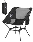 1 x RAW Customer Returns Sportneer Camping Chair Foldable Camping Chair Portable Camping Chairs 150Kg Folding Chair Ultralight Pack Size Small Folding Chair with Carry Bag for Picnic, Outdoor, Hiking, Black, 1 Pack - RRP €60.29