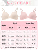 1 x RAW Customer Returns Adigau Bras for Girls Teenager Bra 6 Pack Cotton Bralette Without Underwire Underwear for Children Girls Sports Bra with Adjustable Shoulder Strap B1 34 - RRP €37.15