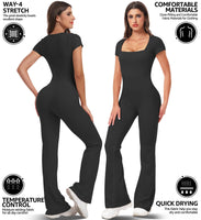 1 x RAW Customer Returns UNIQUEBELLA Jumpsuit Women, Overall with Wide Leg Sexy Outfit for Women - Body Suit Catsuit Women One-Piece Tracksuits High Waist - RRP €40.33