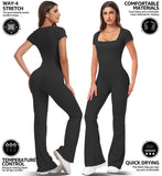 1 x RAW Customer Returns UNIQUEBELLA Jumpsuit Women, Overall with Wide Leg Sexy Outfit for Women - Body Suit Catsuit Women One-Piece Tracksuits High Waist - RRP €40.33