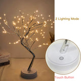 1 x RAW Customer Returns XVZ LED tree lights, 108 LED tree lights, USB table lamp, battery operated mood light for living room, office, dining room, Christmas, hotel, interior decoration - warm white - RRP €20.15