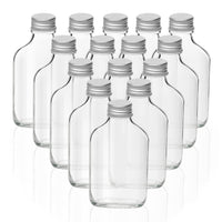 1 x RAW Customer Returns BELLE VOUS Small Glass Bottles 50 ml - Hip Flasks with Silver Screw Lids and Funnel Pack of 20 Mini Liquor Bottles for Weddings and Parties - Alcohol, Whiskey, Shots and Spirits - RRP €30.06