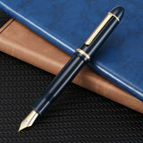 1 x RAW Customer Returns Jinhao X159 Fountain Pen 8 Medium Nib, Blue with Gold Clip Large Size Acrylic Pen - RRP €11.09