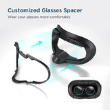 1 x RAW Customer Returns KIWI design Facial Interface Compatible with Quest 2, improved 6 in 1 accessory set with glasses spacer, lens cover, nose pad, fabric sports pad and 2 PU face pads - RRP €45.29