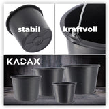 1 x RAW Customer Returns KADAX plastic construction bucket, 5l, mortar bucket for garden, construction site, bucket with handle, water bucket, sturdy cement bucket, mortar bucket, plaster bucket, black 10  - RRP €22.99