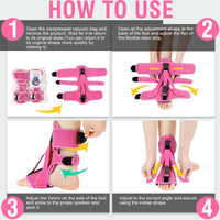 2 x RAW Customer Returns DERJLY Plantar Fasciitis Night Splint, Upgraded 3 Adjustable Straps, Plantar Fasciitis Relief Splint, Night Splints, Plantar Fasciitis Brace with Soft Memory Foam Pad Pink  - RRP €42.0