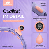 1 x RAW Customer Returns GATE Silent Smart Hula Hoop Adults for Weight Loss - No Falling Down - Hoola with Knobs for Beginners Advanced - Premium Weight, Purple Pink, One Size - RRP €25.16