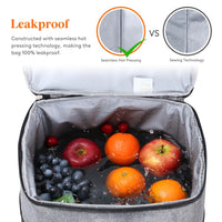 1 x RAW Customer Returns Lifewit 40L Cooler Bag Large Foldable Cooler Basket Cooler Box Insulated Bag Thermal Bag Picnic Bag for Food Transport, Cooler Box for Camping Beach BBQ Picnic Hiking Shopping, Gray - RRP €39.99