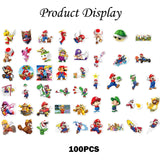 1 x RAW Customer Returns Mario Stickers, 100pcs Mario Stickers, Mario Cartoon Stickers, Mario Vinyl Waterproof Stickers, for Scrapbook Laptop Photo Album Skateboard Motorcycle Car, Gifts for Kids - RRP €20.4