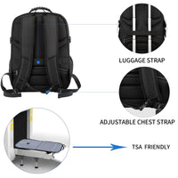 1 x RAW Customer Returns KROSER Travel Laptop Backpack 17.3 Inch Large Computer Backpack Stylish College Backpack with USB Charging Port RFID Pockets Water Repellent Daypack for School Business Men - RRP €66.55