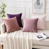 1 x RAW Customer Returns MIULEE Set of 4 Velvet Cushion Covers 40 x 40 cm Purple Series Decorative Cushion Cover Sofa Cushion Throw Pillow Wrapped Edge Cushion Covers Decorative Pillow Cover for Sofa Living Room Bedroom - RRP €26.4