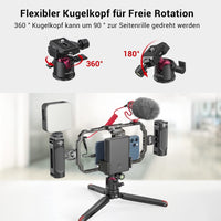 1 x RAW Customer Returns SMALLRIG Smartphone Video Rig with Handle Video Light Microphone and Aluminum Alloy Tripod, Mobile Phone Video Kit for Youtuber Vlogger for iPhone 15 14 13 12 Pro Max for Samsung for Huawei - 3384B - RRP €179.9