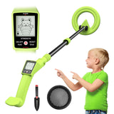 1 x RAW Customer Returns DR. TEK Metal Detector Kids, Lightweight Gold Detector with LCD Display, 69-100 cm Adjustable Metal Detector for Kids Waterproof, Metal Detector with Sand Shovel, Sand Sieve, Green - RRP €42.99