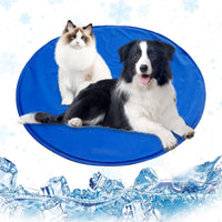 2 x Brand New Cooling Mat Dog Round, Cooling Mat Gel for Cats, Dog Cooling Mat Self-Cooling, Cooling Blanket for Pets Washable, Cooling Mat Pet Mat Waterproof for Summer Indoor Outdoor Camping 70 cm  - RRP €50.4