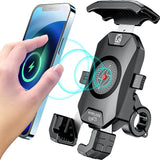 1 x RAW Customer Returns KEWIG Bicycle Phone Holder, 15W wireless and USB-C 20W, 360 Rotatable Motorcycle Bicycle Phone Holder Waterproof, Suitable for 4-7 inch Smartphones - RRP €49.47