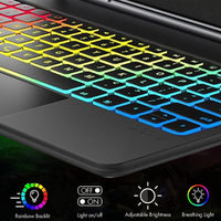 1 x RAW Customer Returns D DINGRICH Magic Keyboard iPad Air 11 M2 2024 Keyboard, Free-Floating Stand Design, Illuminated Magic Keyboard with Trackpad for iPad Pro 11 inch 4th 3rd 2nd 1st and iPad Air 6th 5th 4th Gen - RRP €94.99