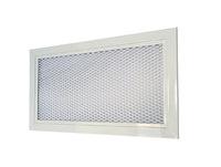 1 x RAW Customer Returns Aluminium Ventilation Grille With Metal Mesh In White Color Powder Coating RAL9016, Chimney Metal Ventilation Grille White Indoor Outdoor, Hot Air Diffuser Ventilation Grille. 30 x 15 cm  - RRP €31.2