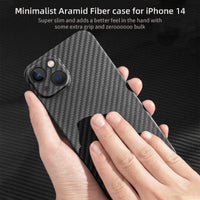 1 x RAW Customer Returns OUGIC Super Slim iPhone 14 6.1 inch Case, Real Aramid Fiber Soft Touch Durable Carbon Fiber Case, Snap-On Back, Wireless Charging - RRP €34.8