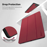 1 x RAW Customer Returns EasyAcc Case Compatible with Samsung Galaxy Tab S9 FE Plus S9 Plus 12.4 inch 2023 with S Pen Holder - Ultra Thin with Stand Function Slim PU Leather Protective Case, Red Wine - RRP €19.99