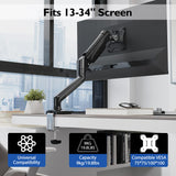 1 x RAW Customer Returns BONTEC monitor mount for 13-34 inch screen, gas spring arm, tiltable, swiveling, rotating, ergonomic screen mount 1 monitor with cable management, VESA 75 100mm - RRP €31.46