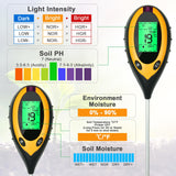 1 x RAW Customer Returns flintronic 4 in 1 Soil Tester, Soil pH Meter, for Soil Moisture pH Tester Sunlight Light Moisture Meter, for Plant Soil, Garden, Farm, Lawn, Vegetable Garden, Oval - RRP €11.83