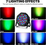 1 x RAW Customer Returns LED Par Spotlight EBXYA 36 LED Stage Light Party Light 2Pack RGB Spotlight Stroboscope Supports Sound Activated Music Controlled DMX512 LED Par Light for Party - RRP €61.5